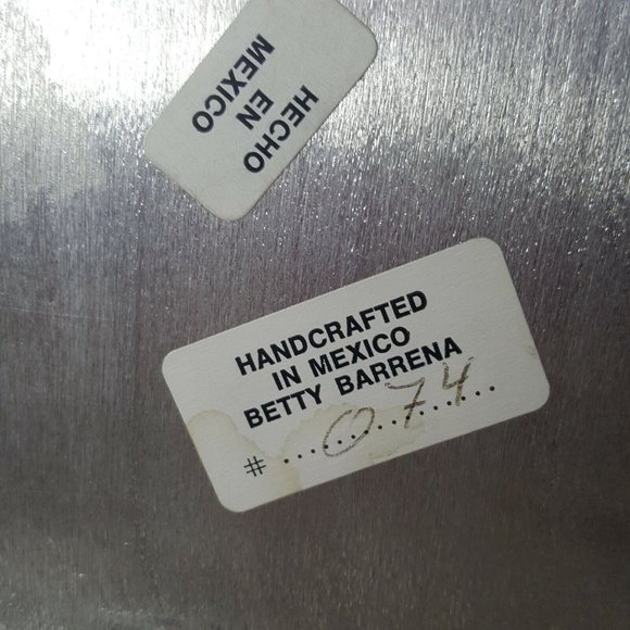 Metal Serving Platter and Spoon Fork Sea Creatures Coastal 3 Pc BETTY BARRENA - Picture 8 of 9